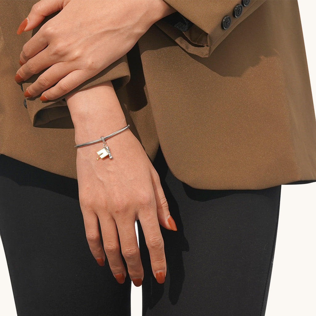 Gnoce Engravable Graduation Season Bachelor Cap Pendant Dangle Charm_6