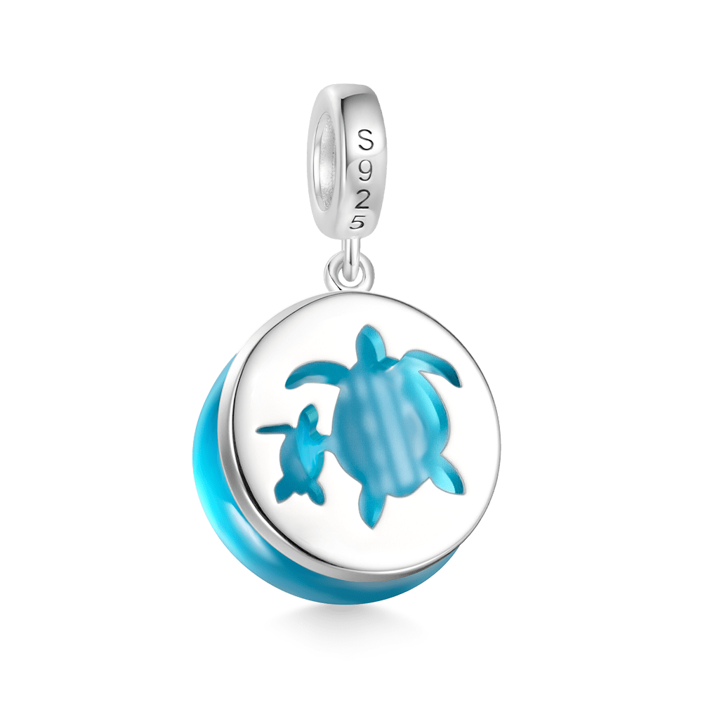 Gnoce Deep Sea Journey - Sea Turtle Glass Projection Pendant Dangle Charm_2