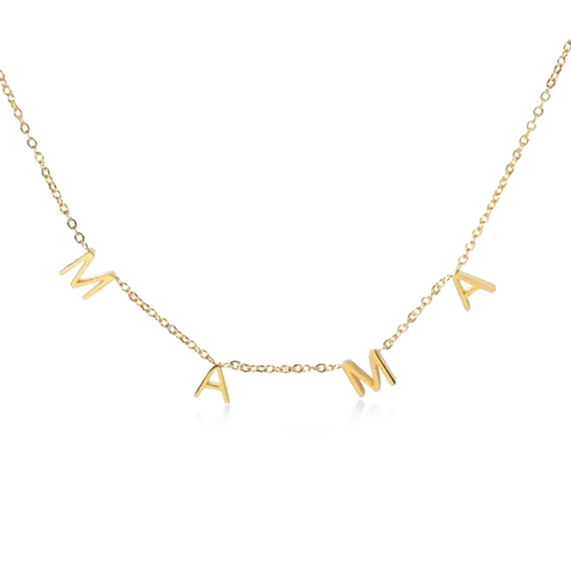 Gnoce MAMA Pave Letter Necklace_1