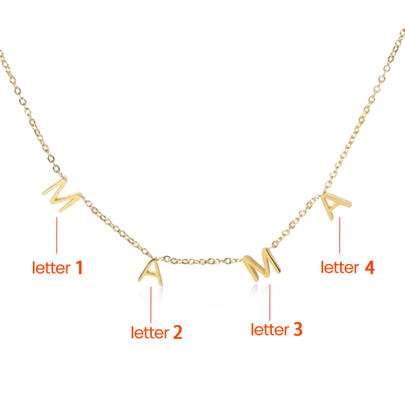 Gnoce MAMA Pave Letter Necklace_2