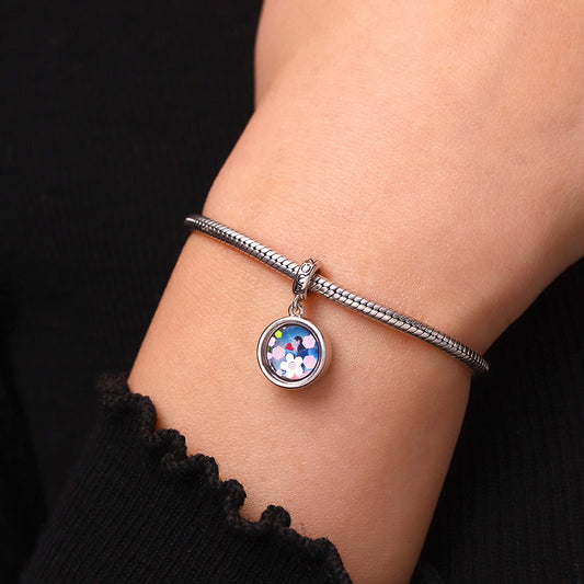 Gnoce Winter Snowflake Photo Engravable Pendant Dangle Charm_3