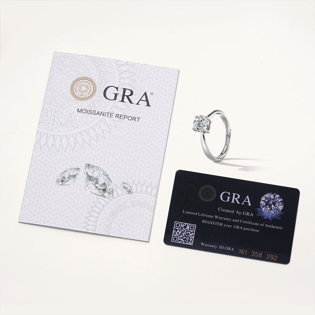 Gnoce 1CT Round Brilliant 925S & VVS Moissanite Engagement Ring_3