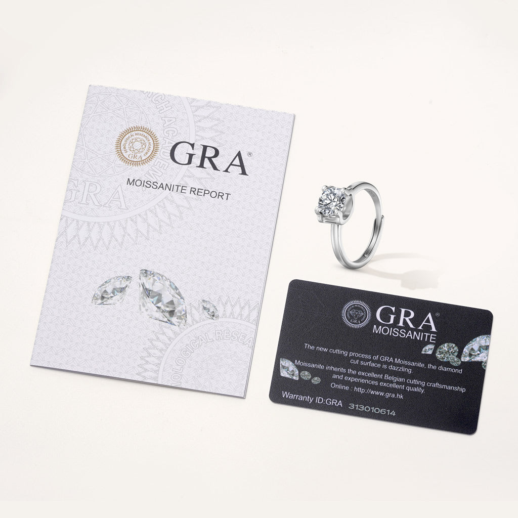 Gnoce Eternity 1Ct Round Halo 925S & VVS Moissanite Ring_3