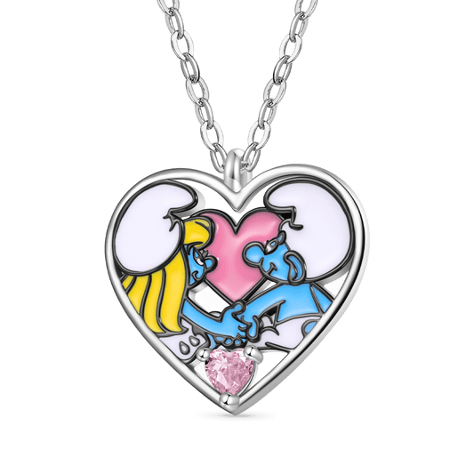 Gnoce Smurfs Necklace x Love Pink Zircon_1