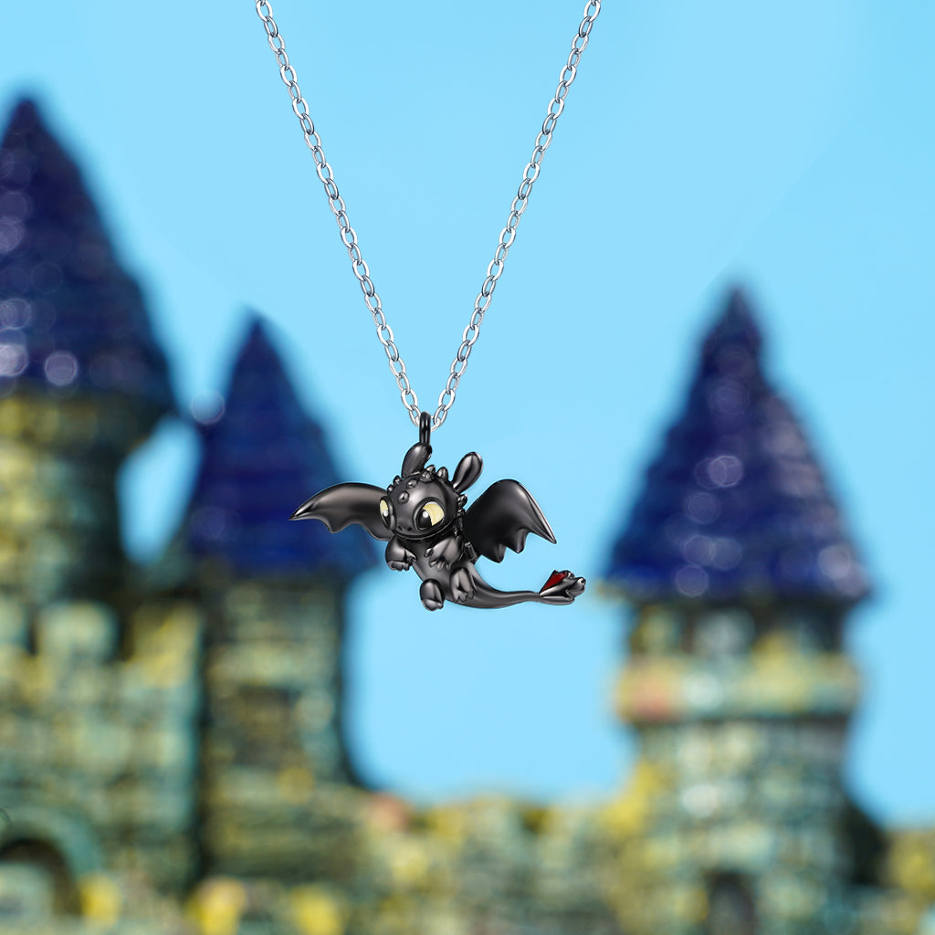 Gnoce How to Train Your Dragon Toothless Flapping Wings Necklace_5