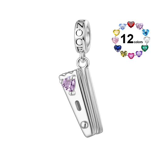 Gnoce LUCKY Openable Exquisite Fan Inlaid with Gemstone Pendant Dangle Charm_1