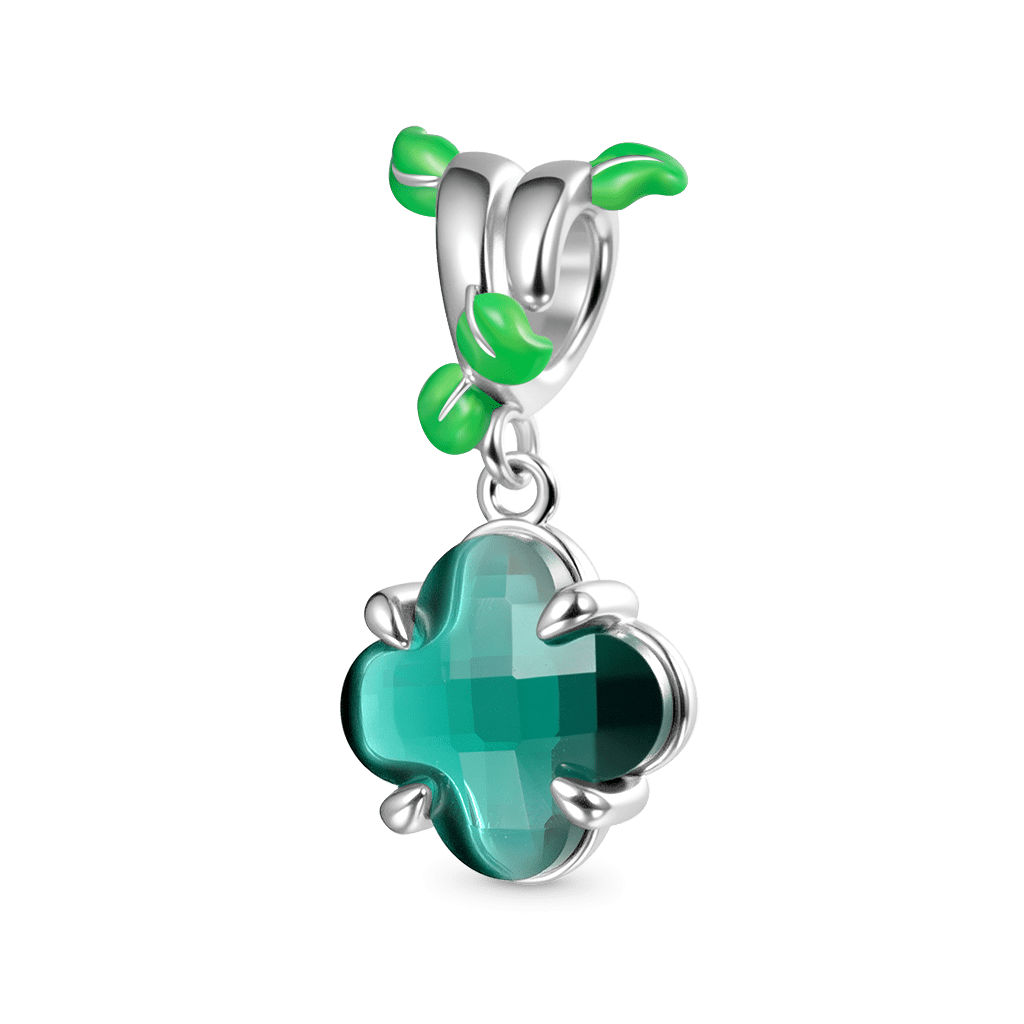 Gnoce Four Leaf Clover Glow-in-the-Dark Green Vine Charm_2