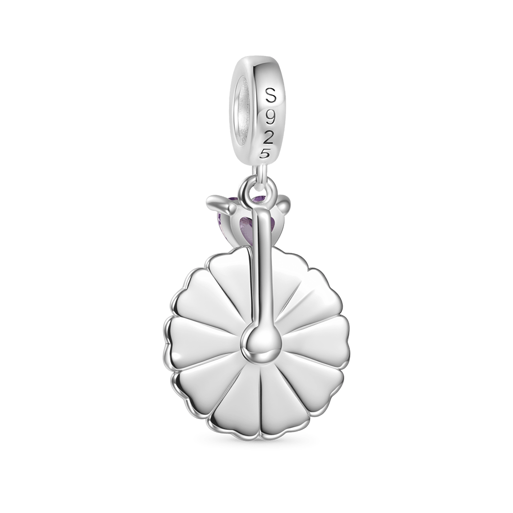 Gnoce Spinning Turntable Inlaid with Birthstone Pendant Dangle Charm_3