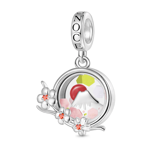 Gnoce Cherry Blossom Mount Fuji Quicksand Pendant Dangle Charm_2