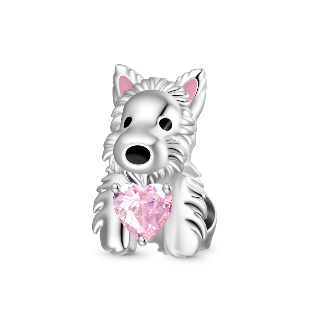 Gnoce West Highland White Terrier Puppy Embraces Love Charm_2