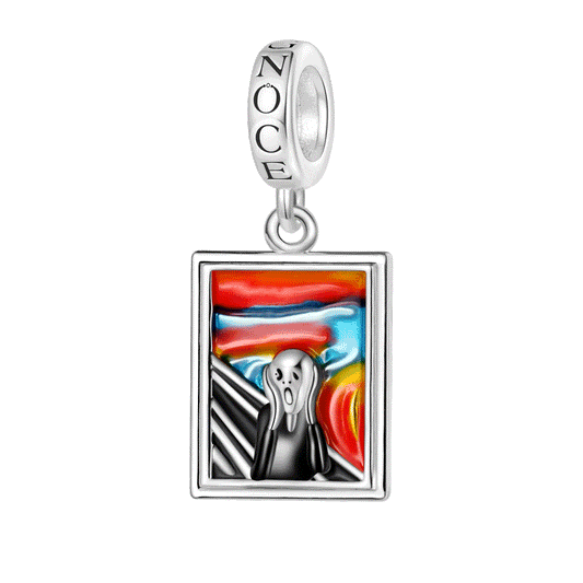 Gnoce Horror Chewing Scream Square Pendant Dangle Charm_1