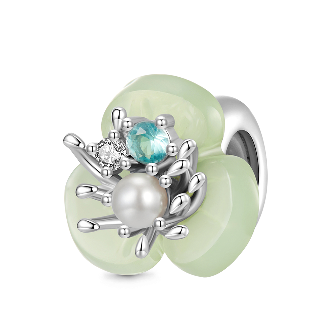 Gnoce Spring Healing Green Flower Stopper Charm_1