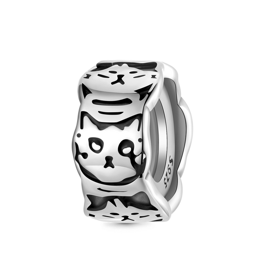 Gnoce Black Graffiti Expression Cat Stopper Charm_1