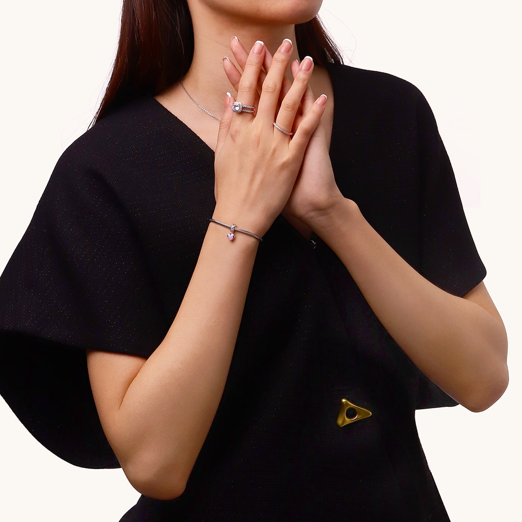 Gnoce Heart of Eternity Opal Pendant Dangle Charm_4