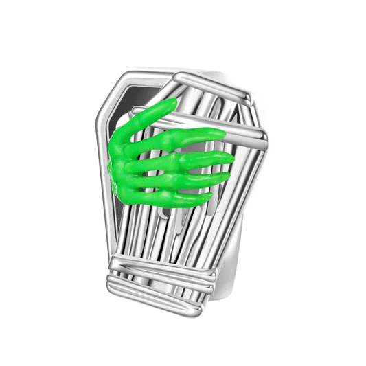 Gnoce Halloween Coffin Green Luminous Skeleton Hand Charm_1