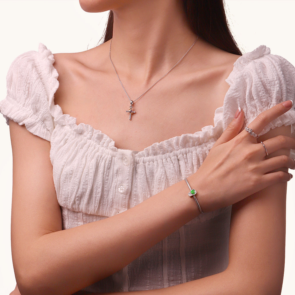 Gnoce Halloween Coffin Green Luminous Skeleton Hand Charm_5