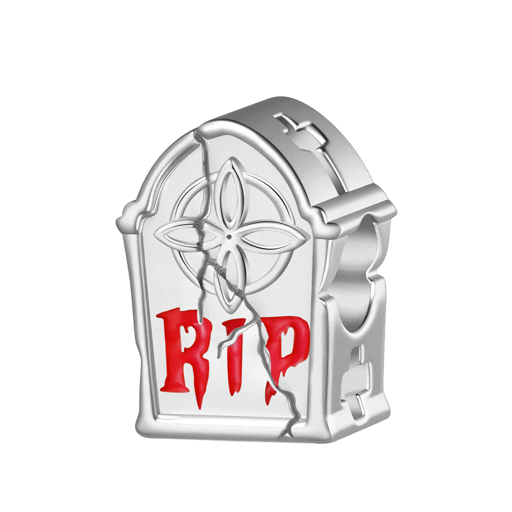 Gnoce Halloween Cracked RIP Tombstone Glow-in-the-Dark Charm_1