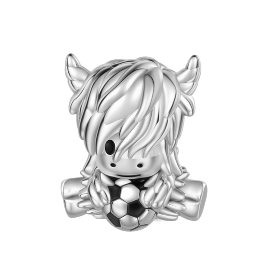 Gnoce Football Highland Cow Charm_1