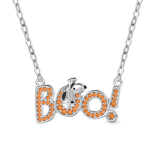 Gnoce Peanuts Halloween Snoopy BOO Necklace_1