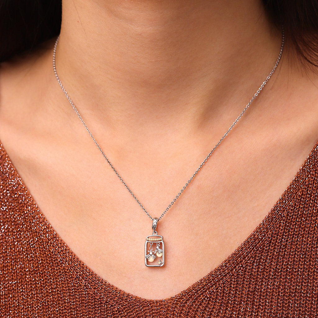 Gnoce Glow-in-the-Dark Firefly Bottle Pendant Dangle Charm_6