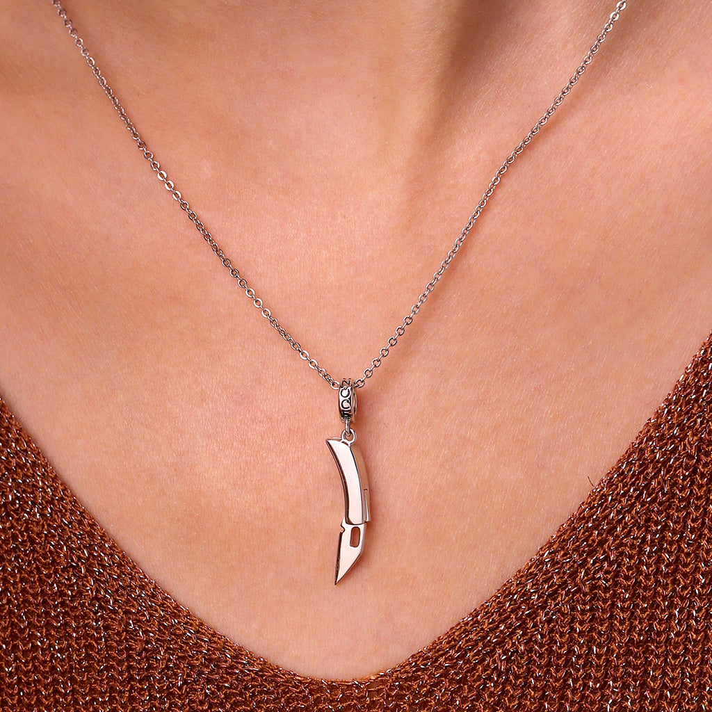 Gnoce Retractable Pocket Knife Engravable Pendant Dangle Charm_7