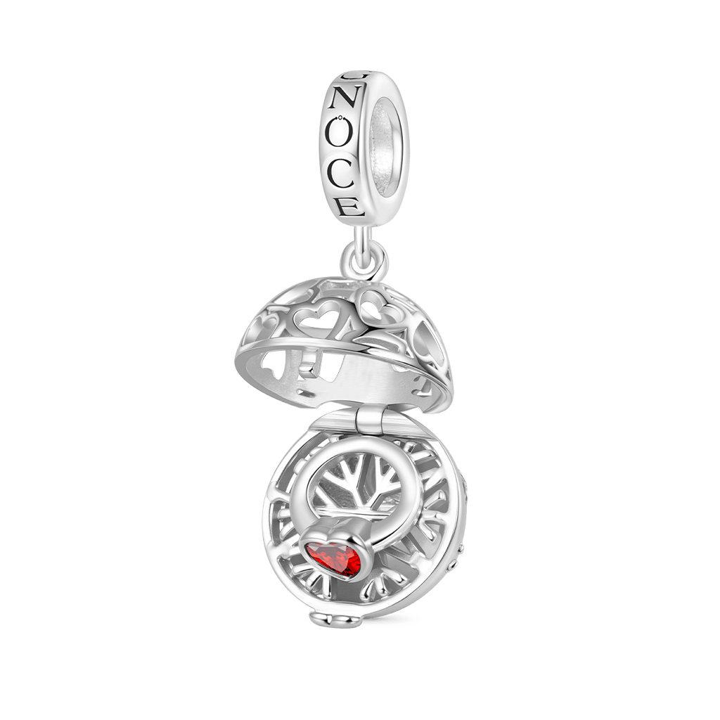 Gnoce Surprise Ball with Birthstone Ring Pendant Dangle Charm_2