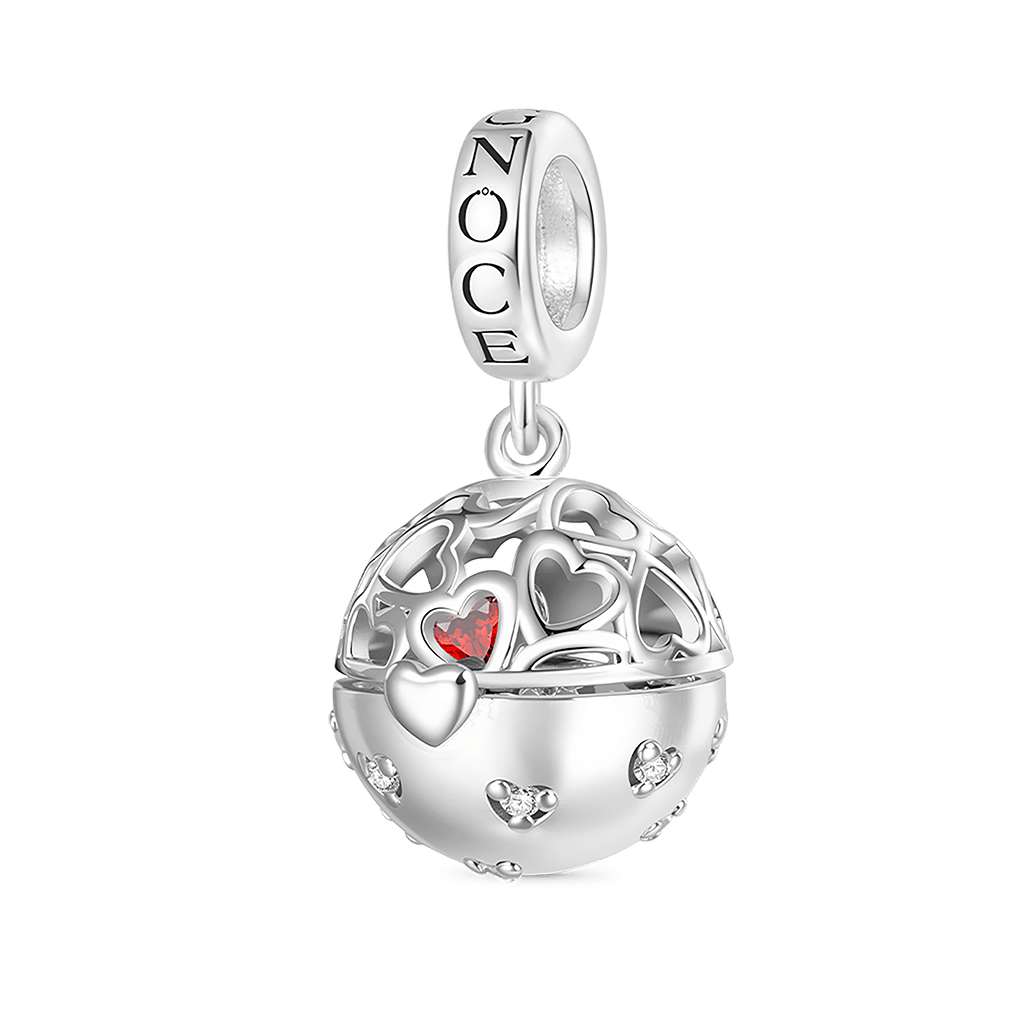 Gnoce Surprise Ball with Birthstone Ring Pendant Dangle Charm_3