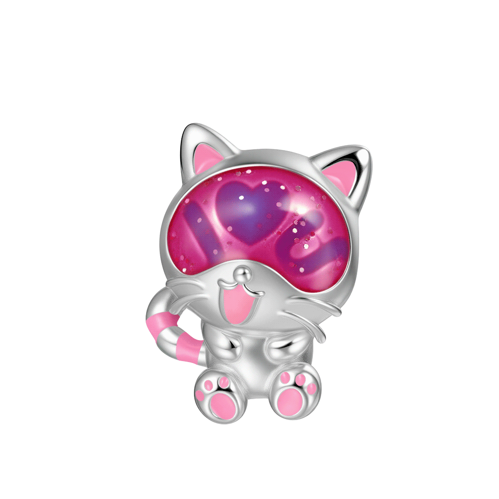 Gnoce Secret Message 'Love U' Cat Glow-in-the-Dark Charm_1