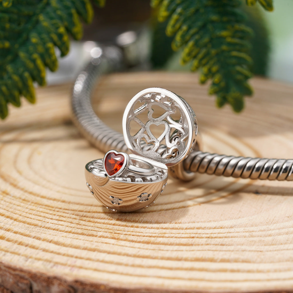 Gnoce Surprise Ball with Birthstone Ring Pendant Dangle Charm_6