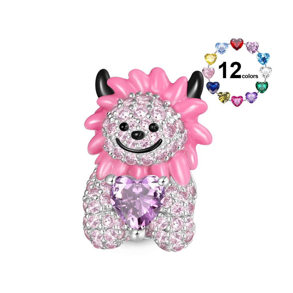 Gnoce Halloween Lion Embraces Heart Charm_1