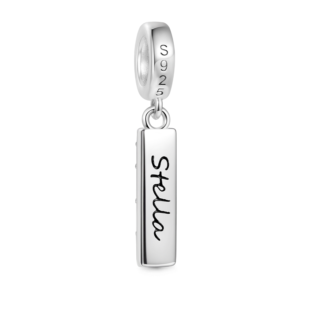Gnoce Engravable Love Braille Meaningful Pendant Dangle Charm_2
