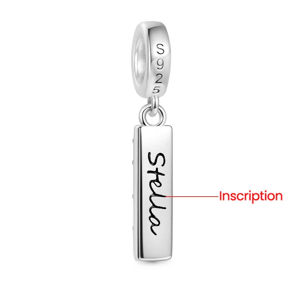 Gnoce Engravable Love Braille Meaningful Pendant Dangle Charm_3