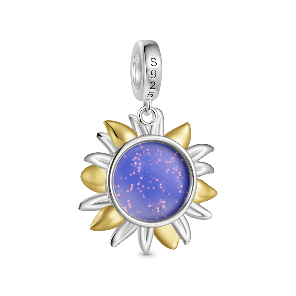 Gnoce Starry Night Sunflower Glow-in-the-Dark Pendant Dangle Charm_3