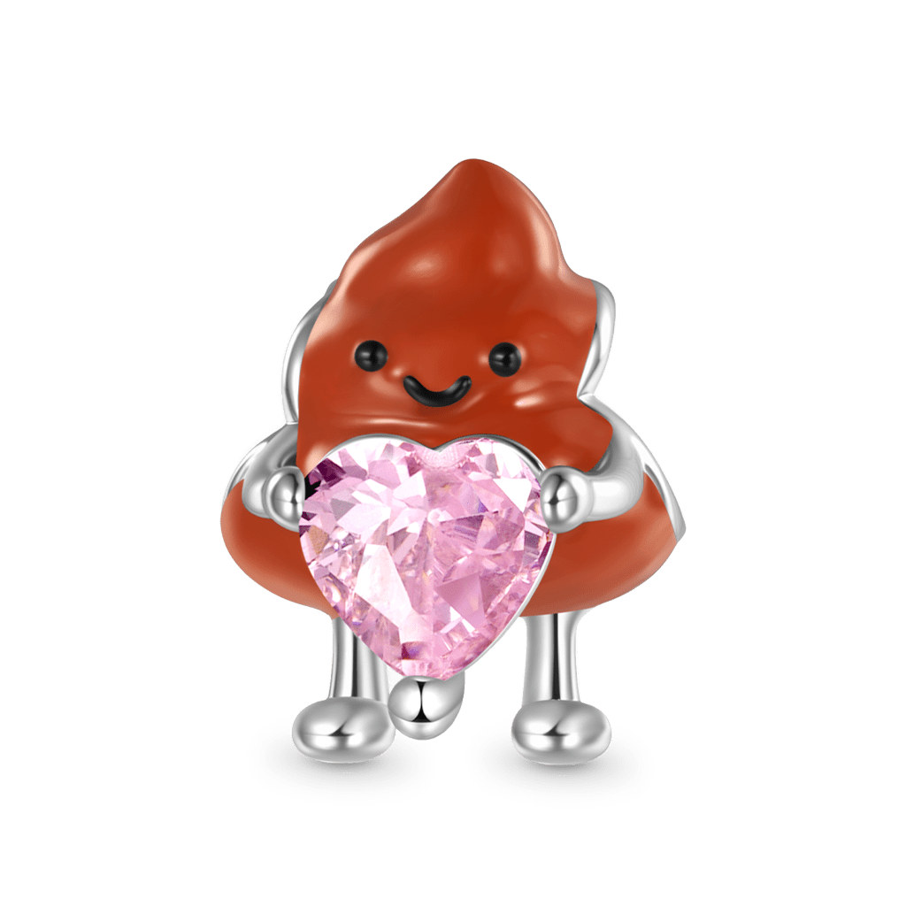 Gnoce Valentine's Day Poop Embraces Heart Charm_2