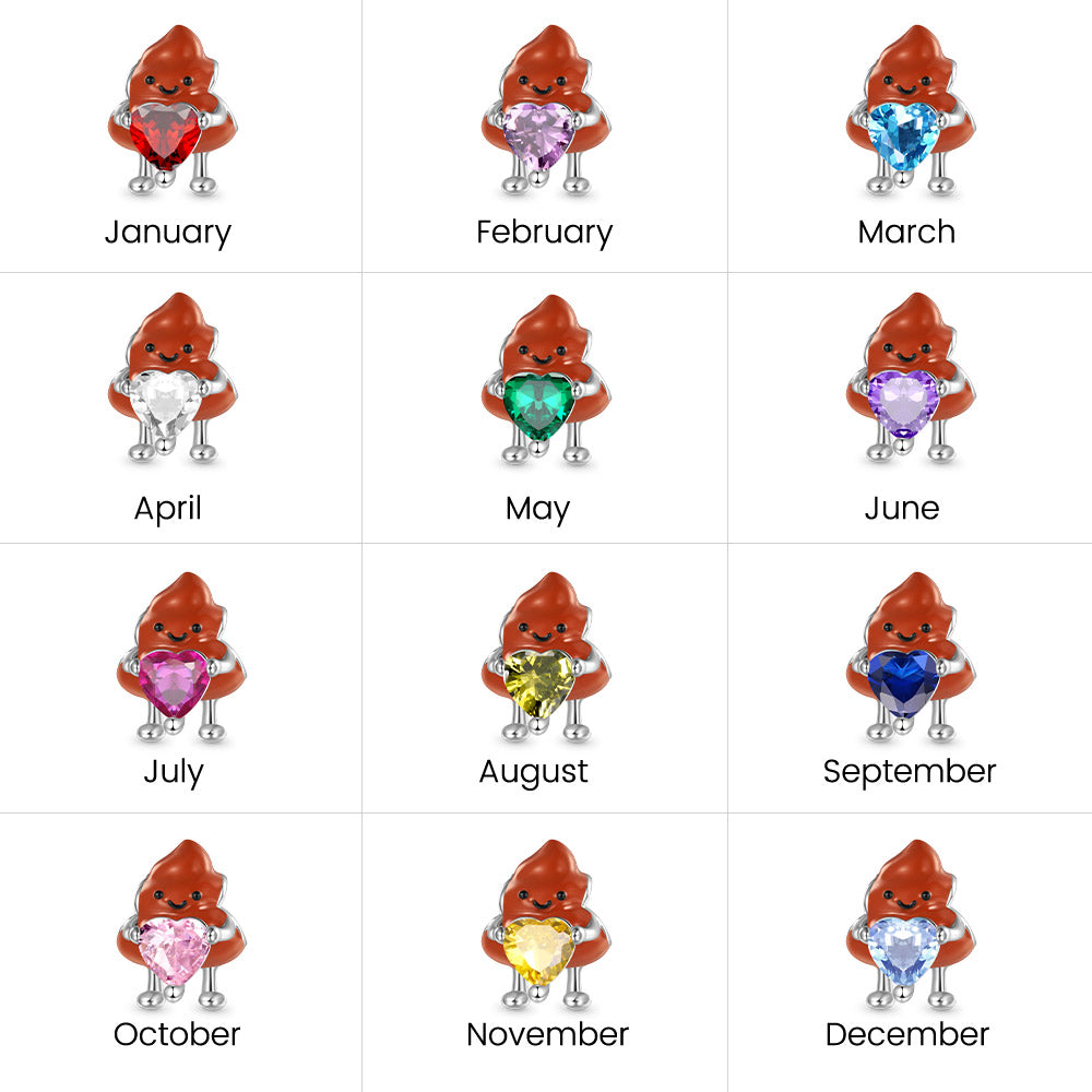 Gnoce Valentine's Day Poop Embraces Heart Charm_7