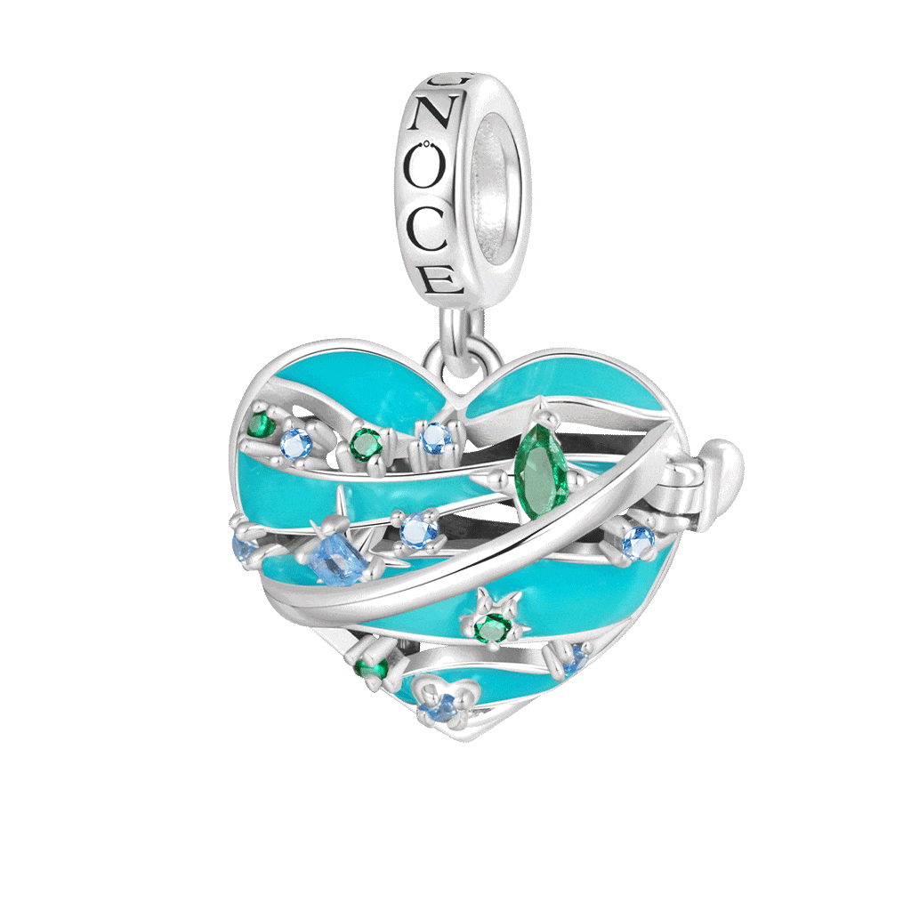 Gnoce Heart Solar System Wireless LED Glow Uranus Pendant Dangle Charm_1