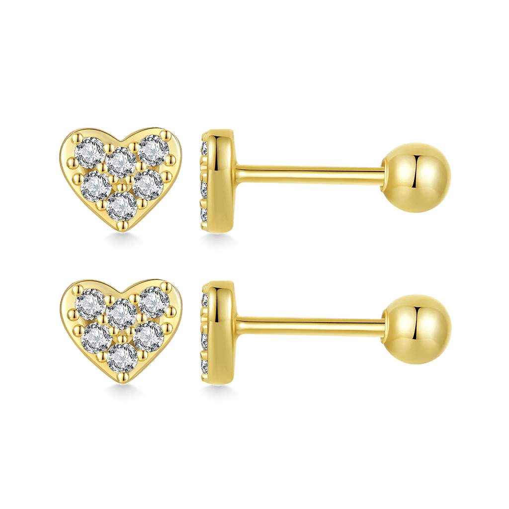Gnoce Simple Love Stud Earrings_1