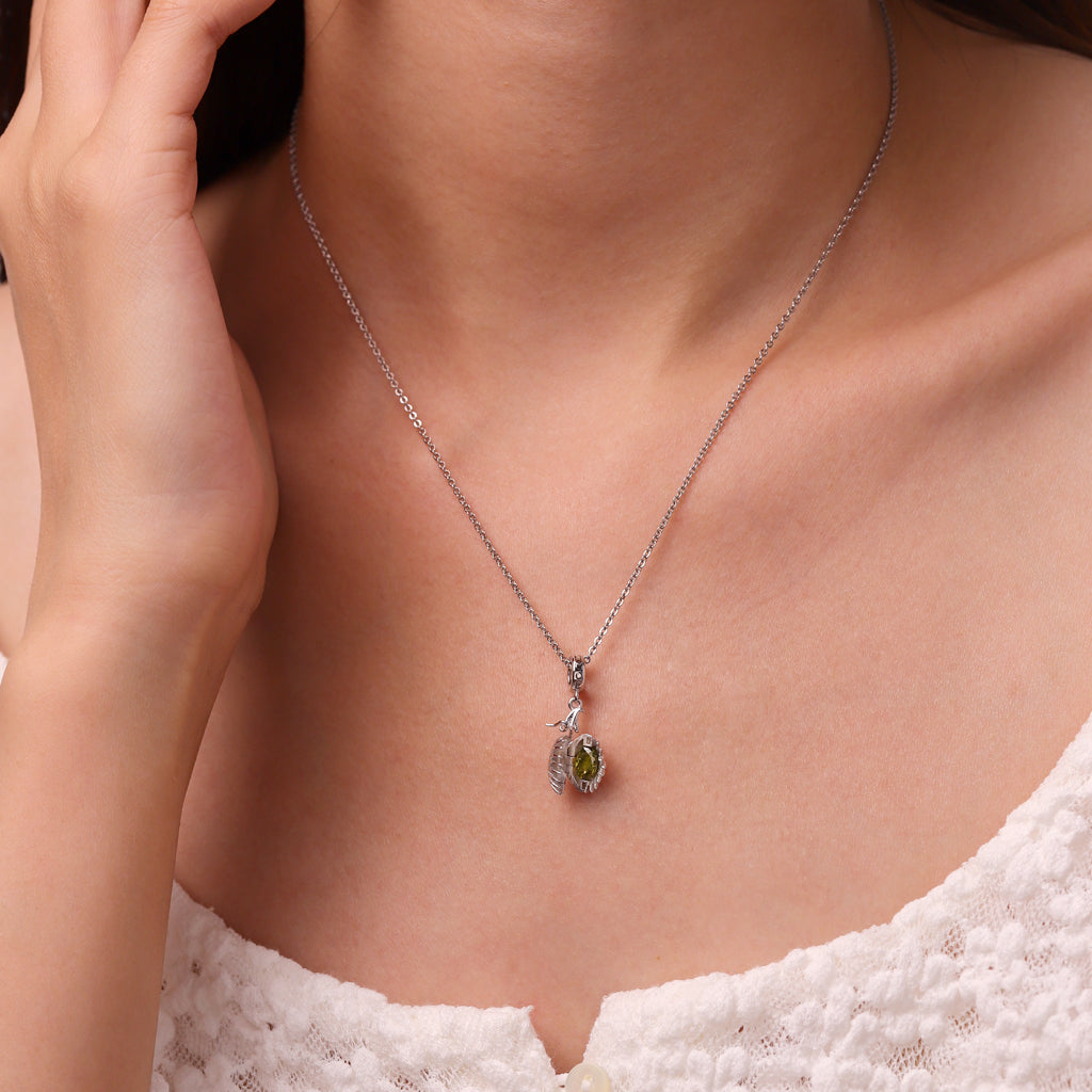 Gnoce Openable Venus flytrap Birthstone Pendant Dangle Charm_7