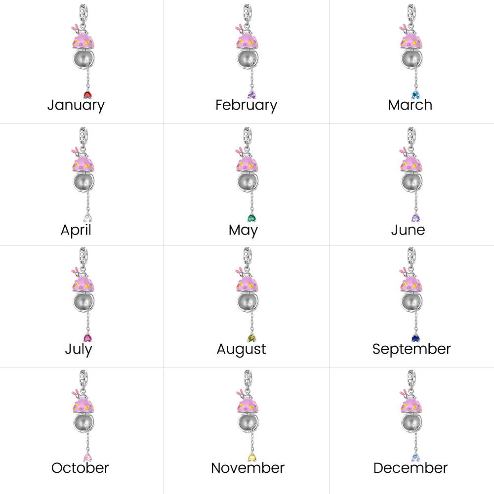 Gnoce Openable Easter Egg Birthstone Pendant Dangle Charm_8