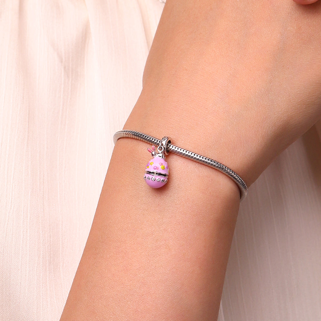 Gnoce Openable Easter Egg Birthstone Pendant Dangle Charm_7