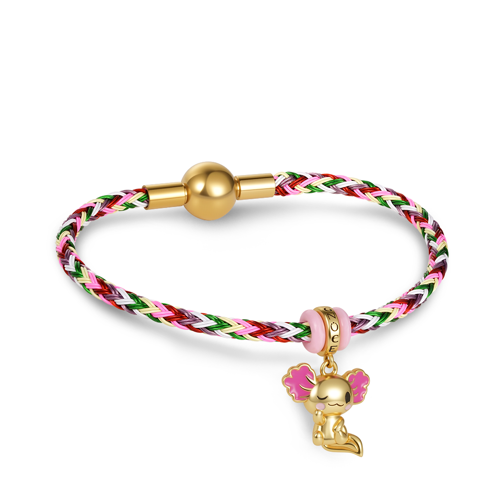 Gnoce Multicolor Round Snap Basic Bracelet with 2 Pieces of Stoppers_2