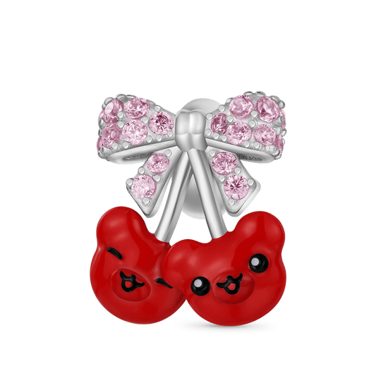 Gnoce Bow-knot Cherry Bear Charm_1