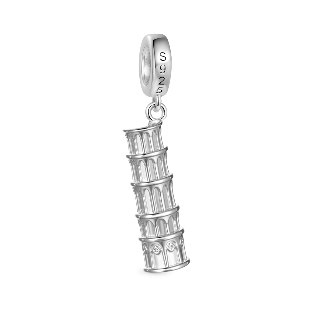 Gnoce City Series -Leaning Tower of Pisa Pendant Dangle Charm_2