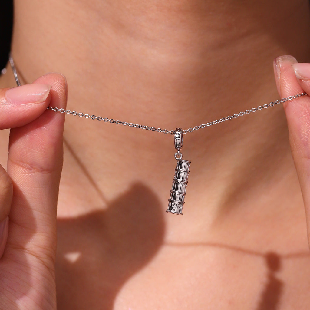 Gnoce City Series -Leaning Tower of Pisa Pendant Dangle Charm_5