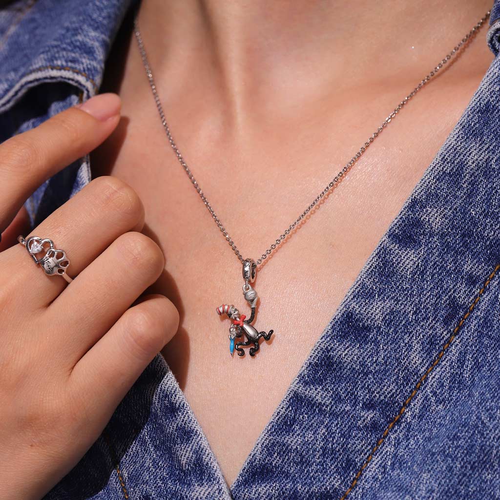 Gnoce The Cat in the Hat with Umbrella Fishbowl Pendant Dangle Charm_5