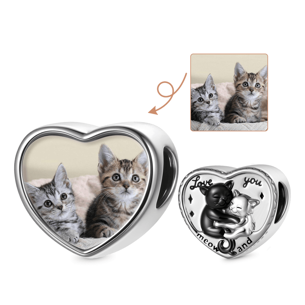 Gnoce Embrace Cat Personalized Photo Charm_1