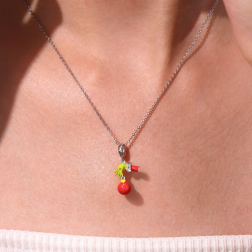 Gnoce Grinch Christmas Ball Pendant Dangle Charm_5