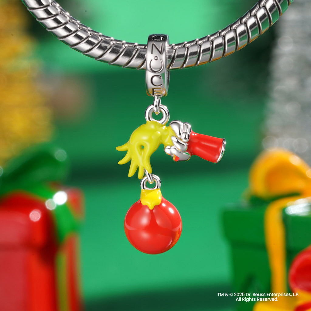 Gnoce Grinch Christmas Ball Pendant Dangle Charm_3