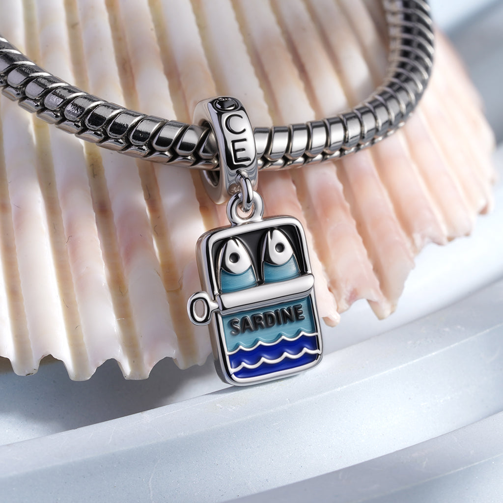 Gnoce Sardine Can Glow-in-the-Dark Pendant Dangle Charm_4