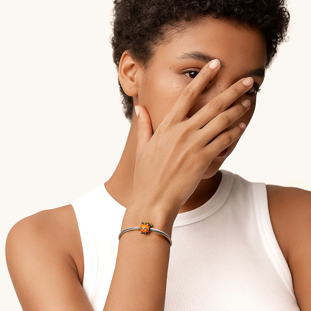 Gnoce Halloween Pumpkin Black Cat Charm_4